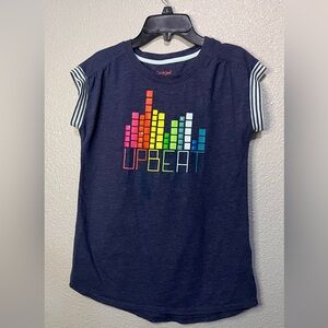 “UPBEAT” shirt-XL(14/16) Blue